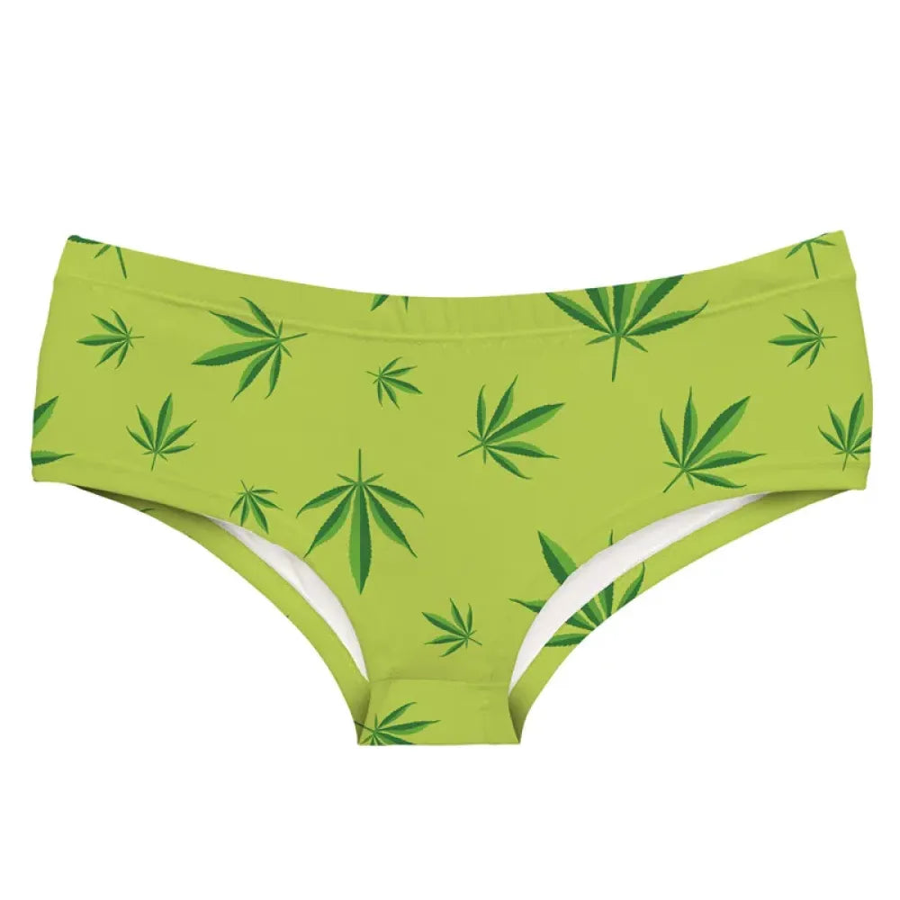 DeanFire Super Soft 3D Panties Women Underwear WEED GREEN